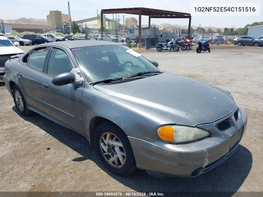 2004 Pontiac Grand Am Se1 VIN: 1G2NF52E54C151516 Lot: 39683870