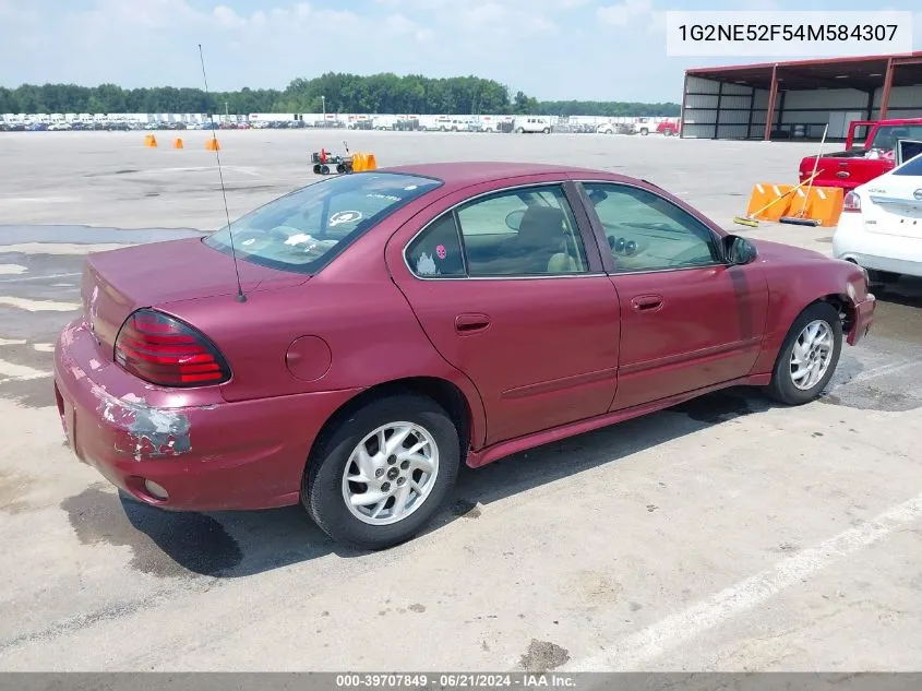 2004 Pontiac Grand Am Se VIN: 1G2NE52F54M584307 Lot: 39707849