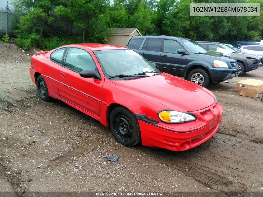 2004 Pontiac Grand Am Gt VIN: 1G2NW12E84M678534 Lot: 39721810