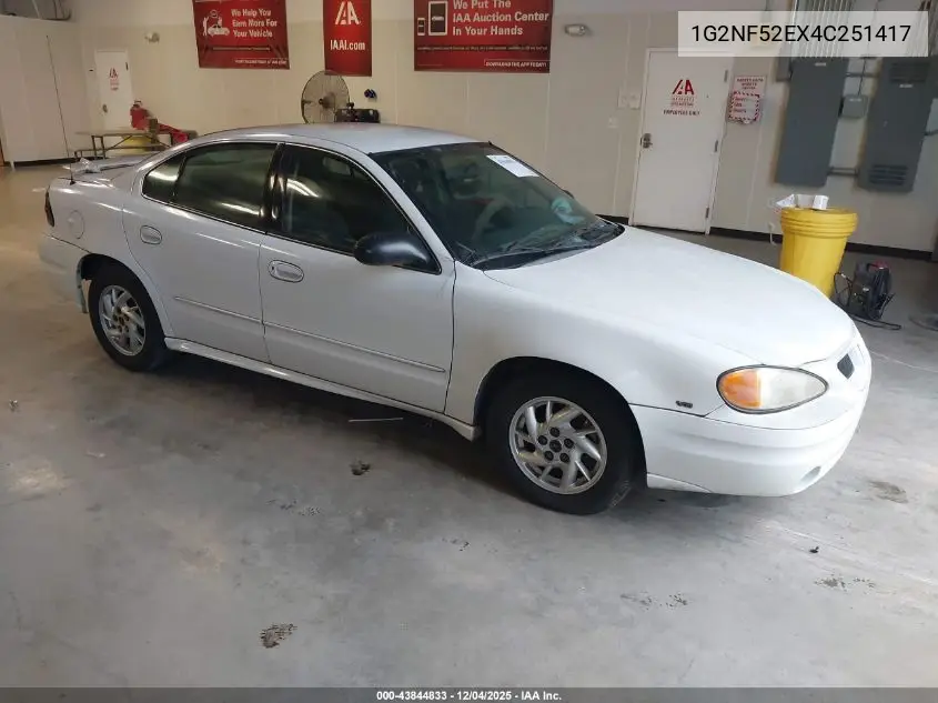 1G2NF52EX4C251417 2004 Pontiac Grand Am Se1