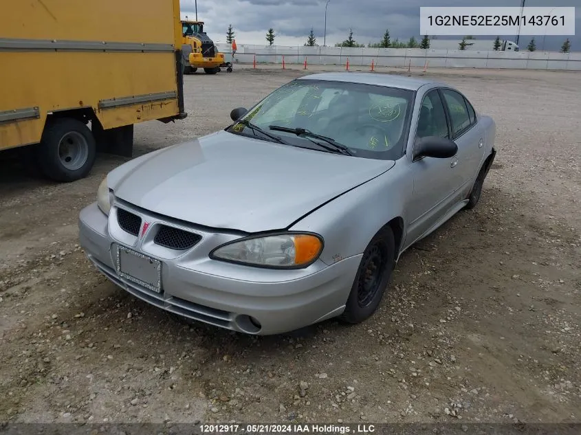 2005 Pontiac Grand Am Se VIN: 1G2NE52E25M143761 Lot: 12012917