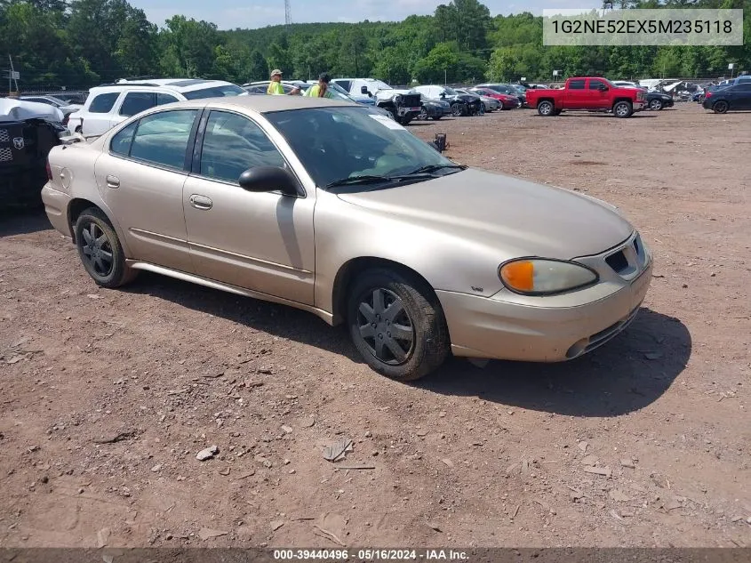 2005 Pontiac Grand Am Se VIN: 1G2NE52EX5M235118 Lot: 39440496