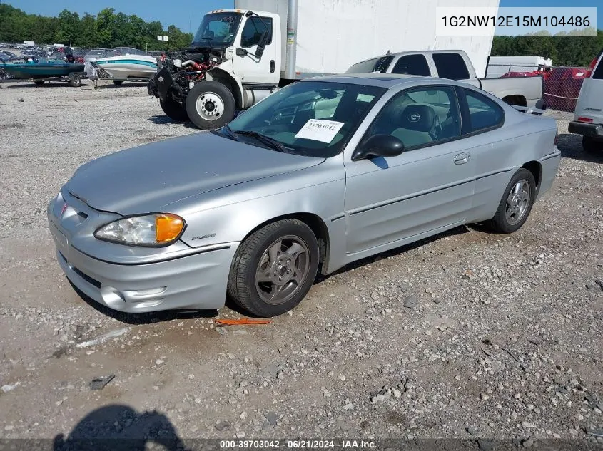 2005 Pontiac Grand Am Gt VIN: 1G2NW12E15M104486 Lot: 39703042