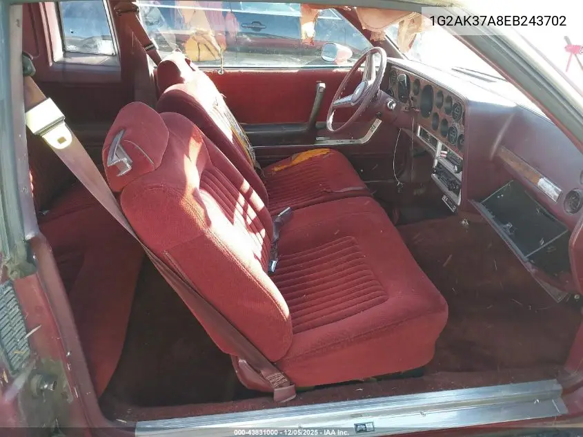 1G2AK37A8EB243702 1984 Pontiac Grand Prix Le