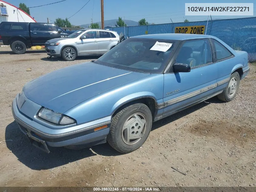 1989 Pontiac Grand Prix VIN: 1G2WJ14W2KF227271 Lot: 39832245