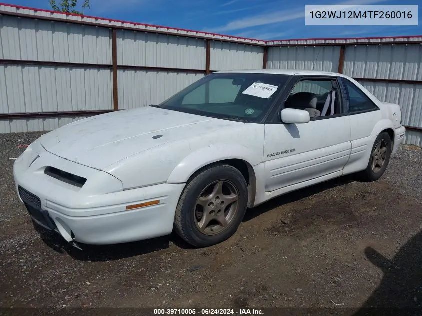 1G2WJ12M4TF260016 1996 Pontiac Grand Prix Se