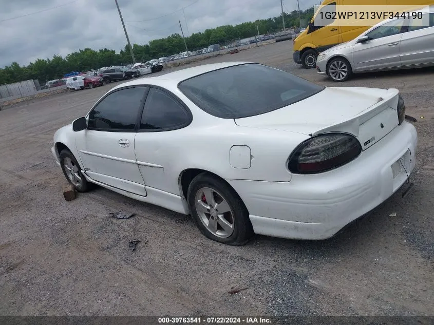 1997 Pontiac Grand Prix Gt VIN: 1G2WP1213VF344190 Lot: 39763541