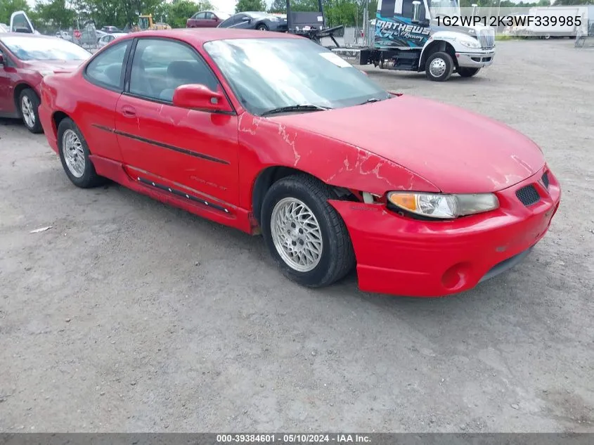 1998 Pontiac Grand Prix Gt VIN: 1G2WP12K3WF339985 Lot: 39384601