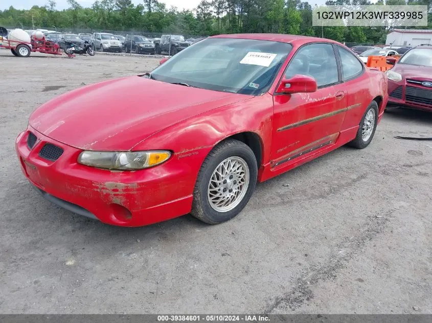 1998 Pontiac Grand Prix Gt VIN: 1G2WP12K3WF339985 Lot: 39384601