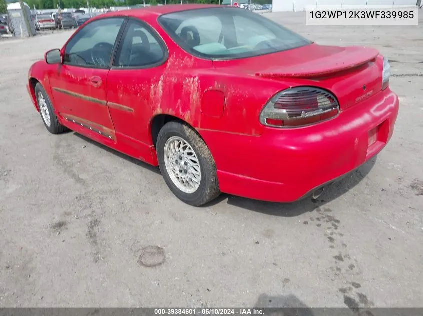 1G2WP12K3WF339985 1998 Pontiac Grand Prix Gt