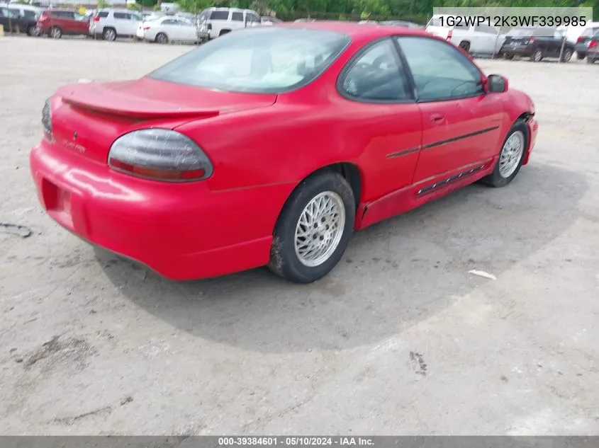 1998 Pontiac Grand Prix Gt VIN: 1G2WP12K3WF339985 Lot: 39384601