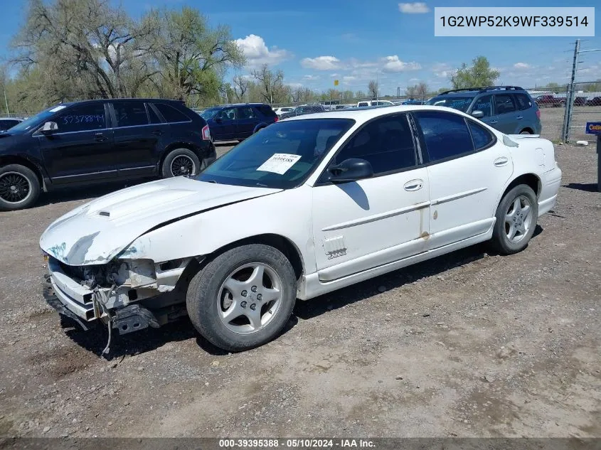 1998 Pontiac Grand Prix Gt VIN: 1G2WP52K9WF339514 Lot: 39395388