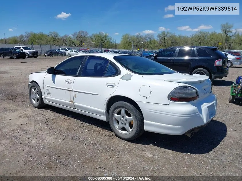 1998 Pontiac Grand Prix Gt VIN: 1G2WP52K9WF339514 Lot: 39395388