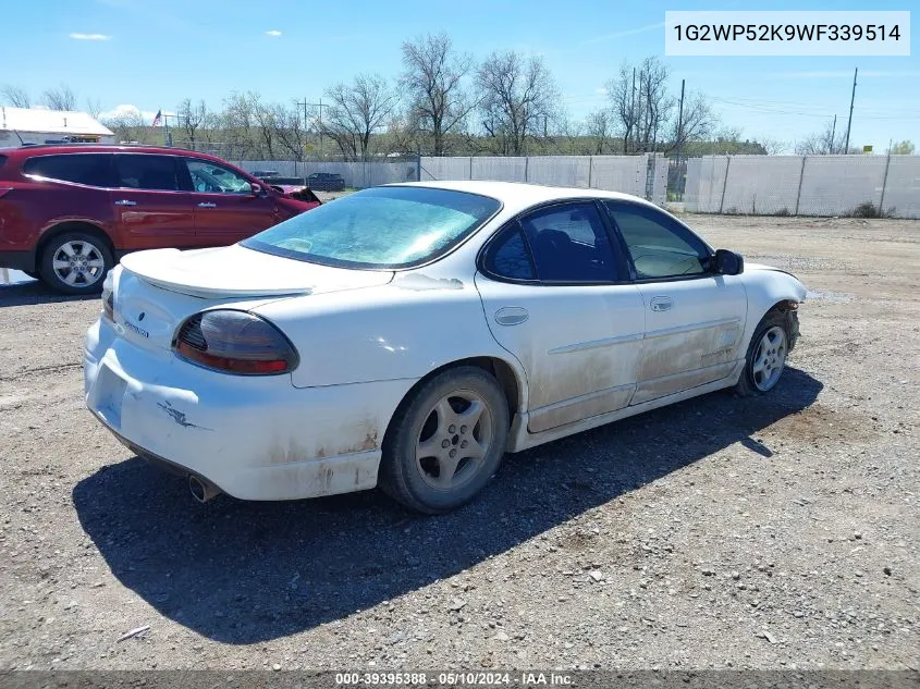 1998 Pontiac Grand Prix Gt VIN: 1G2WP52K9WF339514 Lot: 39395388