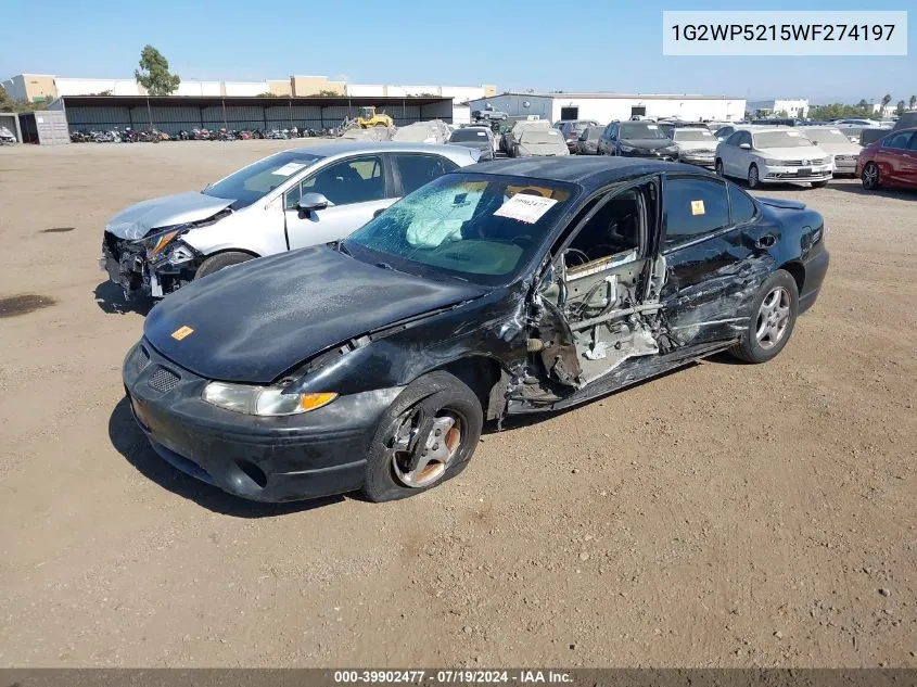 1998 Pontiac Grand Prix Gt VIN: 1G2WP5215WF274197 Lot: 39902477