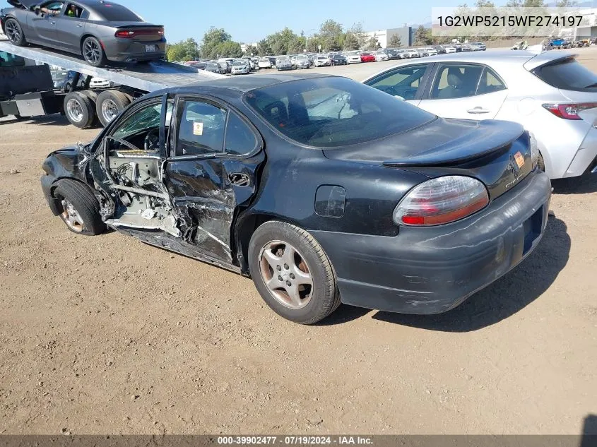 1998 Pontiac Grand Prix Gt VIN: 1G2WP5215WF274197 Lot: 39902477