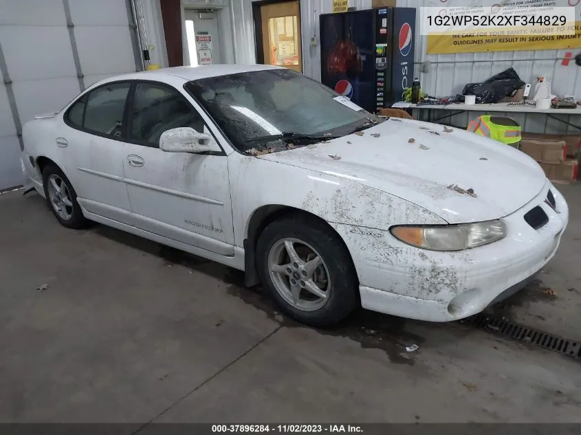 1999 Pontiac Grand Prix Gt VIN: 1G2WP52K2XF344829 Lot: 37896284