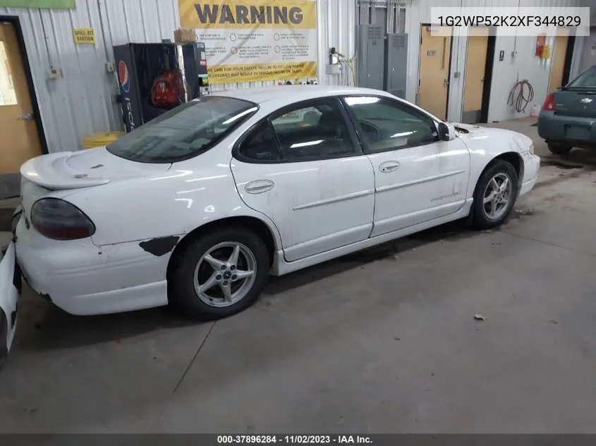 1G2WP52K2XF344829 1999 Pontiac Grand Prix Gt