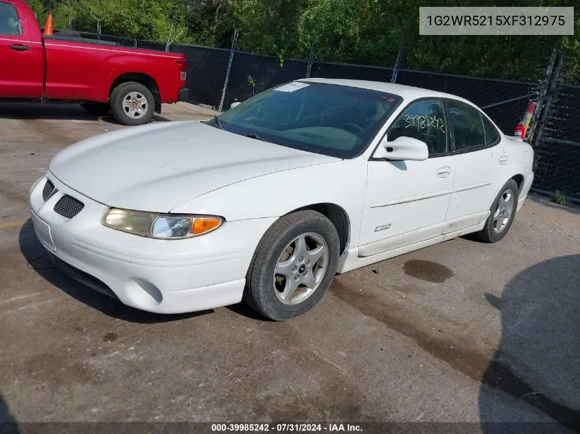 1999 Pontiac Grand Prix Gtp VIN: 1G2WR5215XF312975 Lot: 39985242