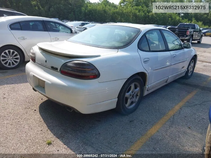 1999 Pontiac Grand Prix Gtp VIN: 1G2WR5215XF312975 Lot: 39985242