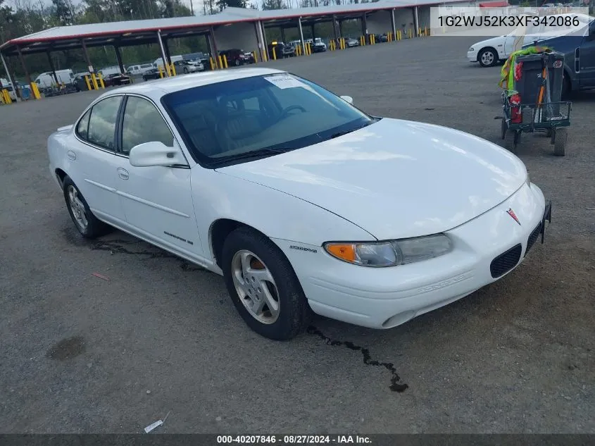 1999 Pontiac Grand Prix Se VIN: 1G2WJ52K3XF342086 Lot: 40207846