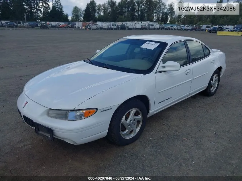 1999 Pontiac Grand Prix Se VIN: 1G2WJ52K3XF342086 Lot: 40207846