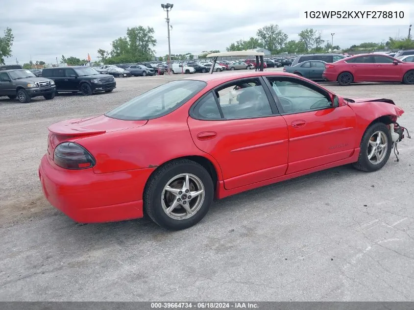 2000 Pontiac Grand Prix Gt VIN: 1G2WP52KXYF278810 Lot: 39664734