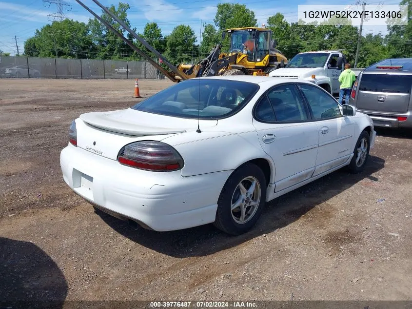 2000 Pontiac Grand Prix Gt VIN: 1G2WP52K2YF133406 Lot: 39776487