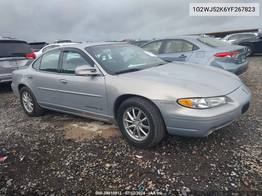 2000 Pontiac Grand Prix Se VIN: 1G2WJ52K6YF267823 Lot: 39810912