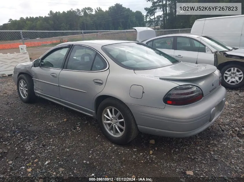 1G2WJ52K6YF267823 2000 Pontiac Grand Prix Se