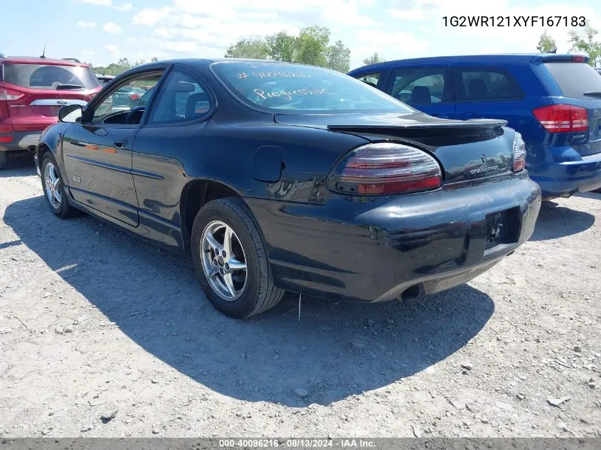 2000 Pontiac Grand Prix Gtp VIN: 1G2WR121XYF167183 Lot: 40096216