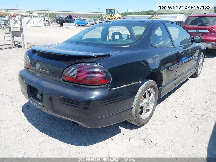 2000 Pontiac Grand Prix Gtp VIN: 1G2WR121XYF167183 Lot: 40096216