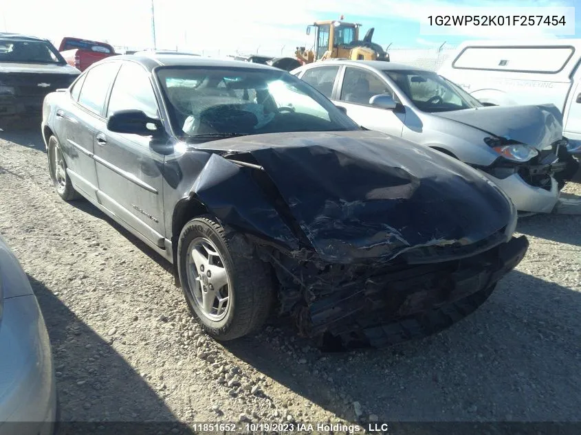 1G2WP52K01F257454 2001 Pontiac Grand Prix Gt