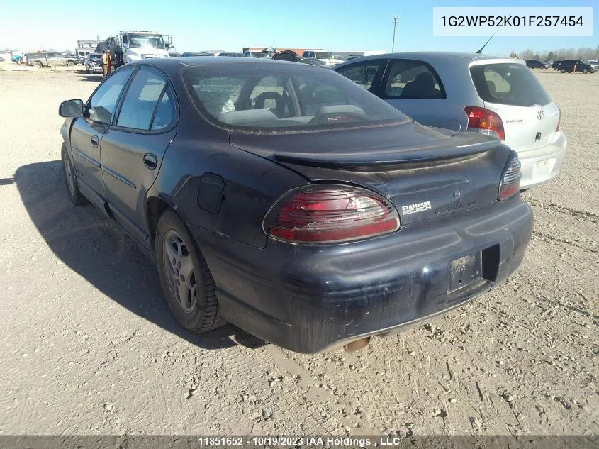 2001 Pontiac Grand Prix Gt VIN: 1G2WP52K01F257454 Lot: 11851652