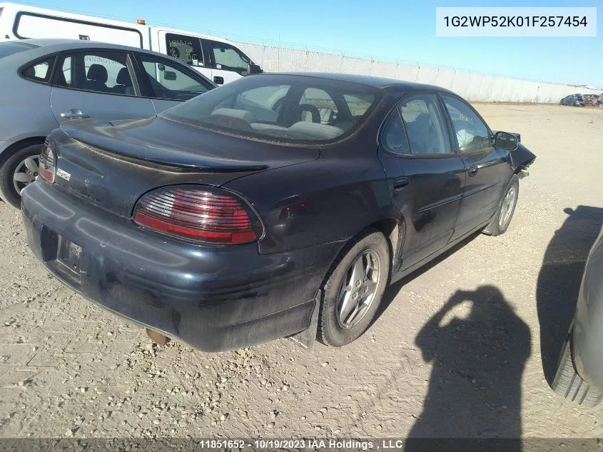 1G2WP52K01F257454 2001 Pontiac Grand Prix Gt