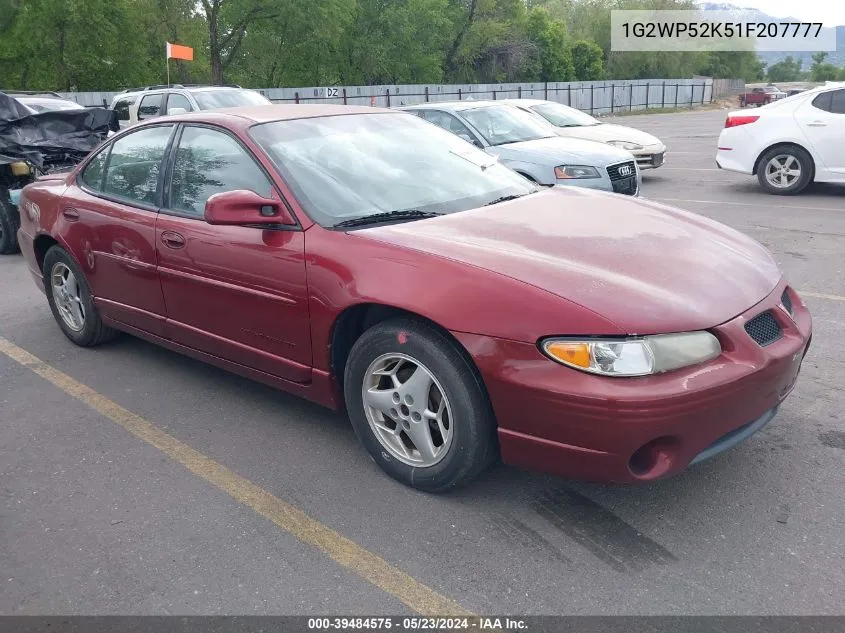 1G2WP52K51F207777 2001 Pontiac Grand Prix Gt