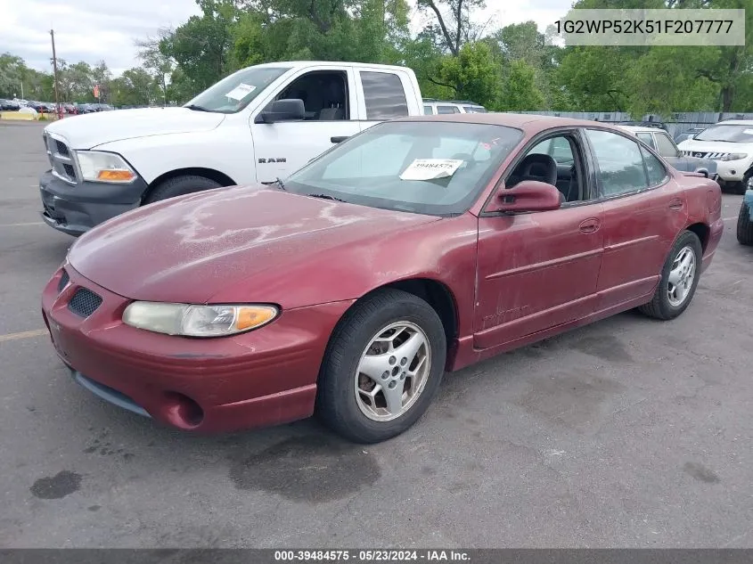 1G2WP52K51F207777 2001 Pontiac Grand Prix Gt