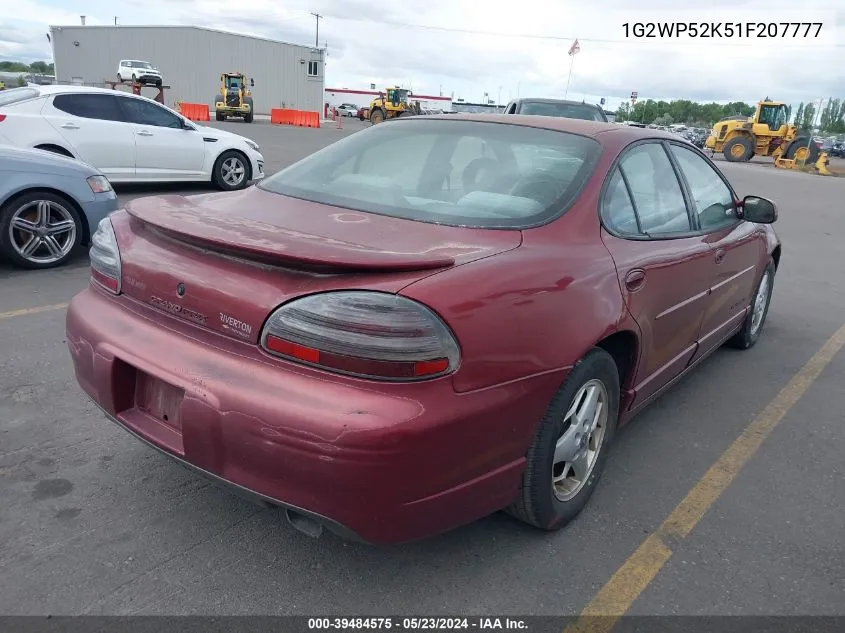 2001 Pontiac Grand Prix Gt VIN: 1G2WP52K51F207777 Lot: 39484575