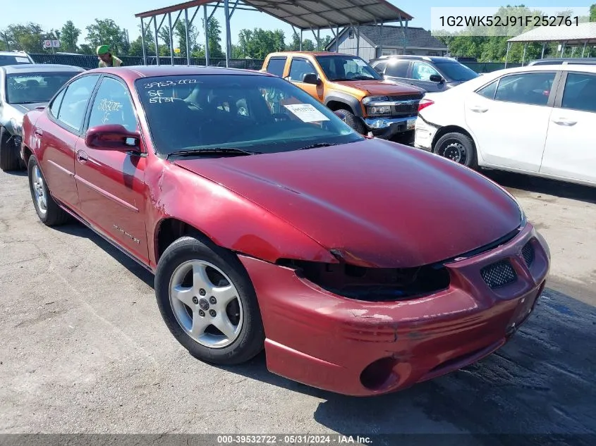 2001 Pontiac Grand Prix Se VIN: 1G2WK52J91F252761 Lot: 39532722