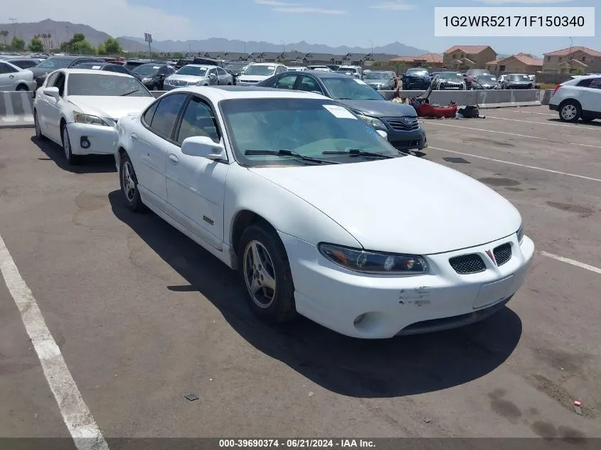 2001 Pontiac Grand Prix Gtp VIN: 1G2WR52171F150340 Lot: 39690374