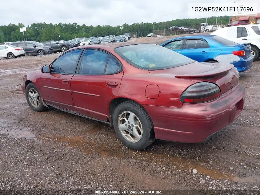 2001 Pontiac Grand Prix Gt VIN: 1G2WP52K41F117696 Lot: 39944880