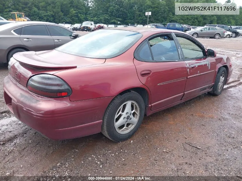 2001 Pontiac Grand Prix Gt VIN: 1G2WP52K41F117696 Lot: 39944880