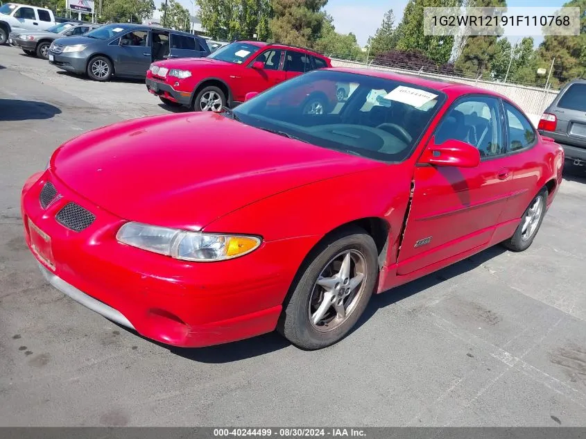 2001 Pontiac Grand Prix Gtp VIN: 1G2WR12191F110768 Lot: 40244499