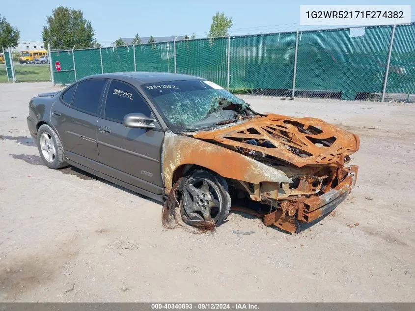 2001 Pontiac Grand Prix Gtp VIN: 1G2WR52171F274382 Lot: 40340893