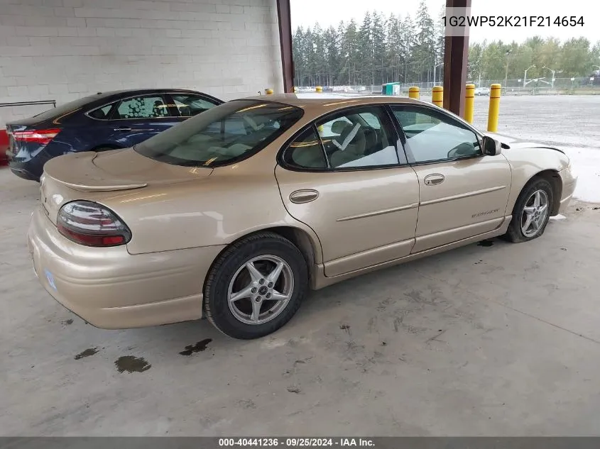 1G2WP52K21F214654 2001 Pontiac Grand Prix Gt