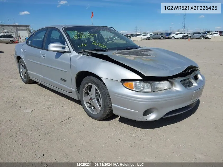 2002 Pontiac Grand Prix VIN: 1G2WR521X2F226425 Lot: 12029231