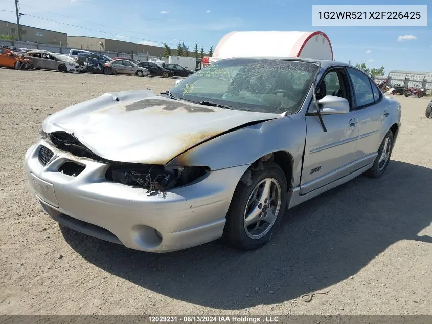 2002 Pontiac Grand Prix VIN: 1G2WR521X2F226425 Lot: 12029231