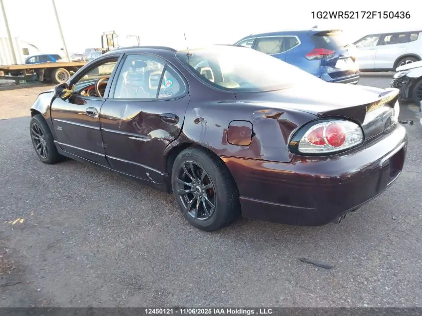 1G2WR52172F150436 2002 Pontiac Grand Prix Gtp