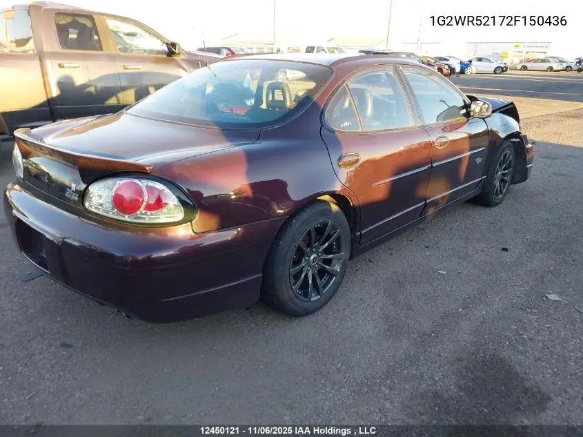 1G2WR52172F150436 2002 Pontiac Grand Prix Gtp