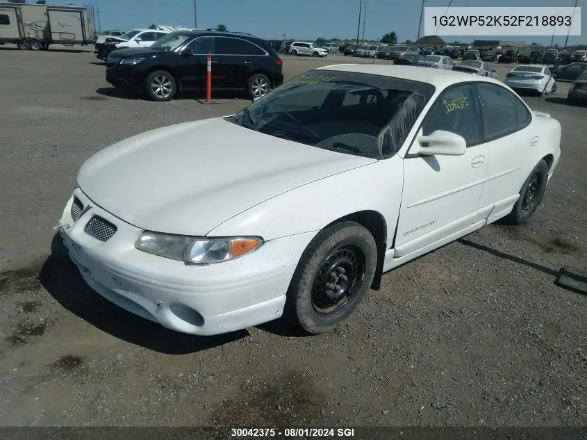 1G2WP52K52F218893 2002 Pontiac Grand Prix Gt